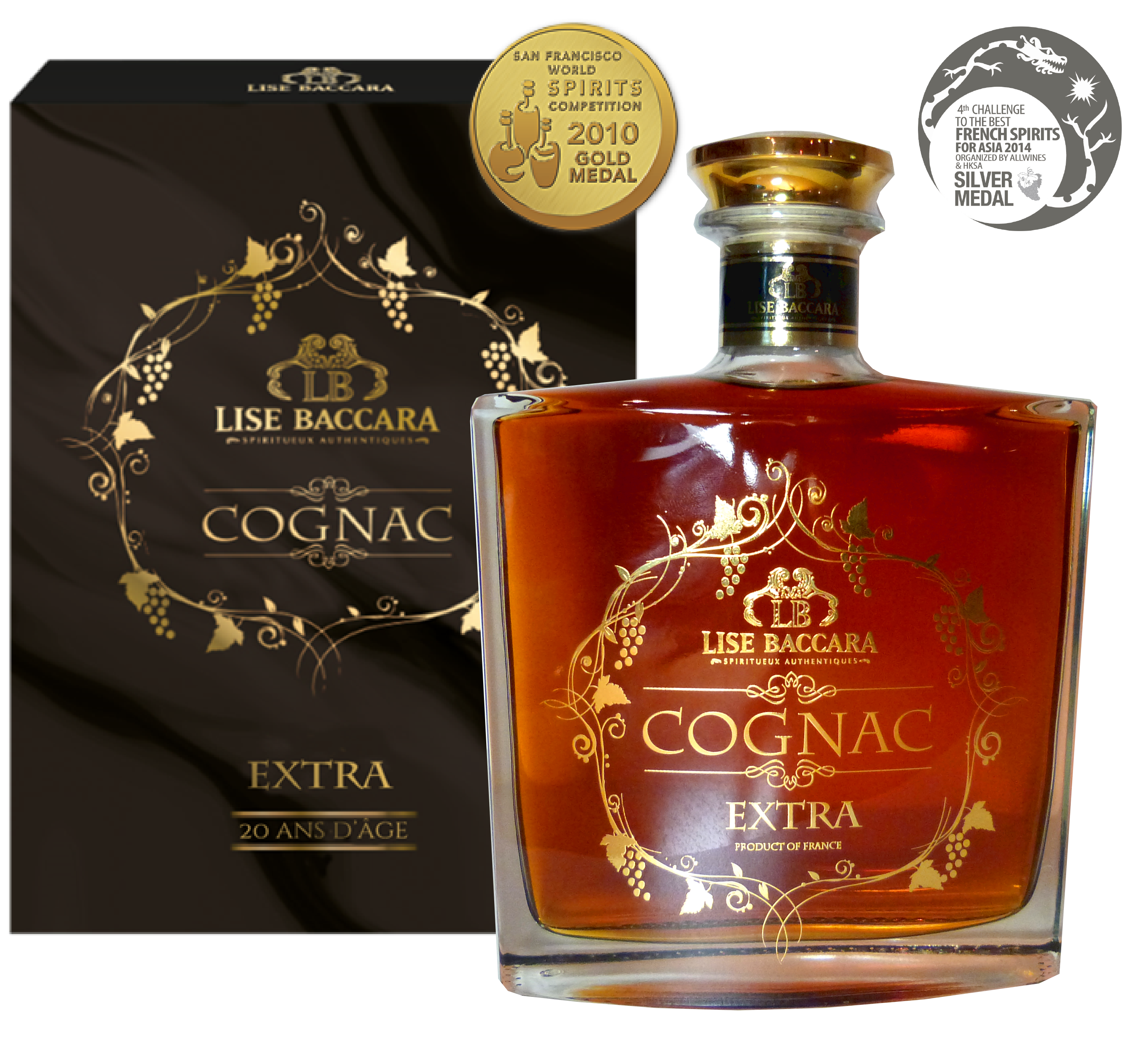 COGNAC EXTRA avec médaille et étui détouré