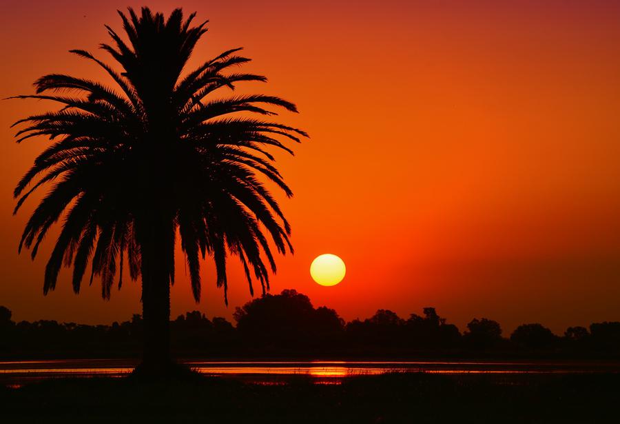 Coucher de soleil moyen